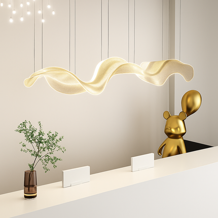 Plafonnier LED suspendu réglable style art déco en fil acrylique — LZ4X9T1