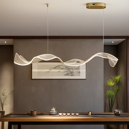 Plafonnier LED suspendu réglable style art déco en fil acrylique — LZ4X9T1
