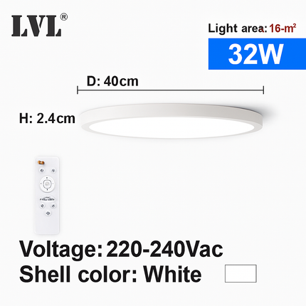 Plafonnier LED télécommandé doré effet grain de bois dimmable 24W-32W — LZ4X9T