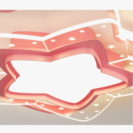 Plafonnier LED moderne en forme d’étoile rose pour chambre d’enfant — LZ4X9Q2