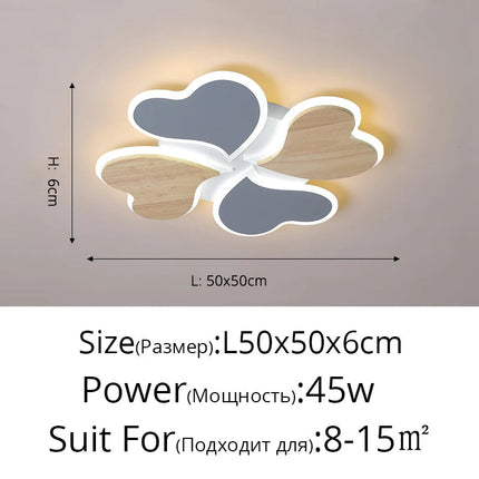 Plafonnier LED forme trèfle à quatre feuilles pour éclairage intérieur — LZ4Q9T