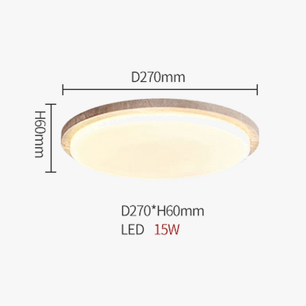 Plafonnier LED décoratif crème effet travertin pour salon et restaurant — LZ4X9T2