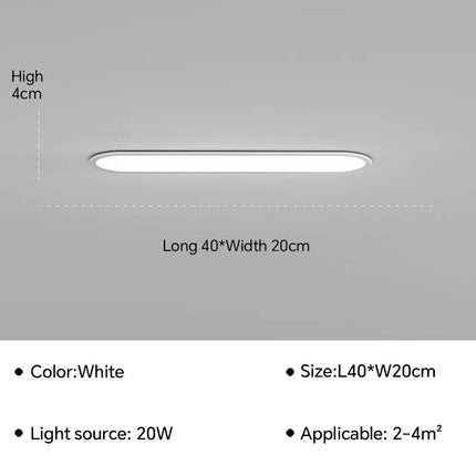 Plafonnier LED ultra fin pour intérieur moderne et élégant — LZ4D7Q9