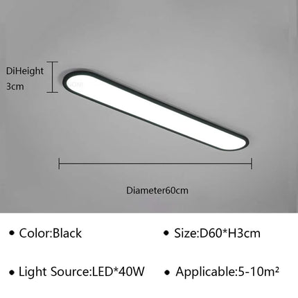 Plafonnier LED ultra fin pour intérieur moderne et élégant — LZ4D7Q9