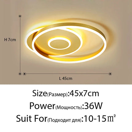 Plafonnier LED ultra fin pour décoration intérieure élégante — LZ7XQ2