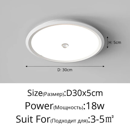 Plafonnier LED ultra-mince avec détecteur de présence — LZ4X9Q2