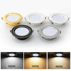 6W  Gold Silver / Three-Color Light