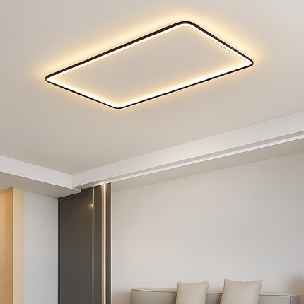 Plafonnier LED ultra-mince à intensité réglable design moderne — LZ4X9Q