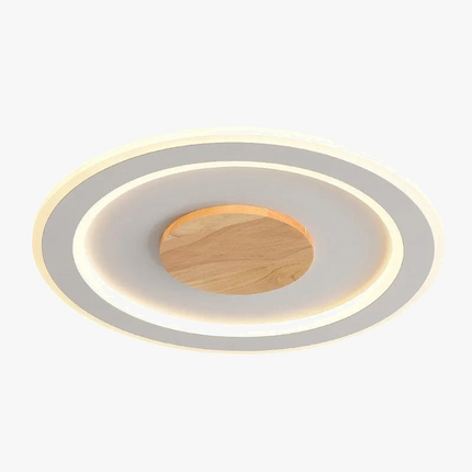 Plafonnier LED ultra-mince en bois massif style nordique moderne — LZ4XJ9