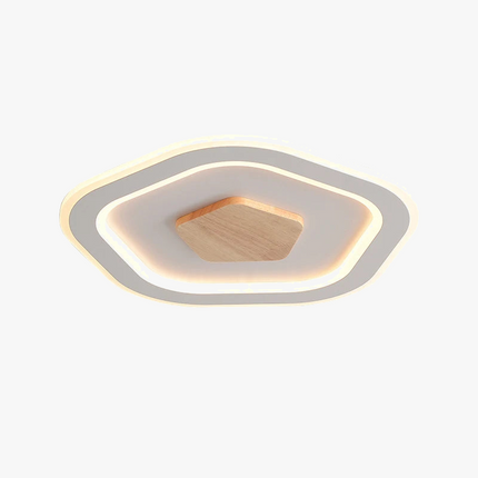 Plafonnier LED ultra-mince en bois massif style nordique moderne — LZ4X9P2Q