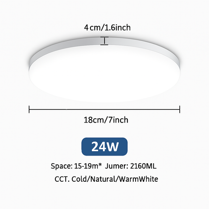 Plafonnier LED ultra mince rond et carré — LZ4X9T