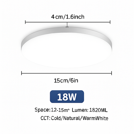 Plafonnier LED ultra mince rond et carré — LZ4X9T