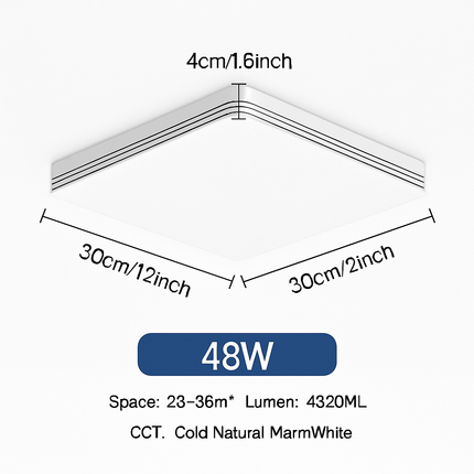 Plafonnier LED ultra mince rond et carré — LZ4X9T