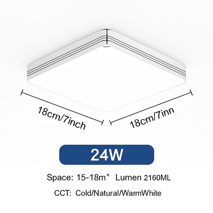 Plafonnier LED ultra mince rond et carré — LZ4X9T