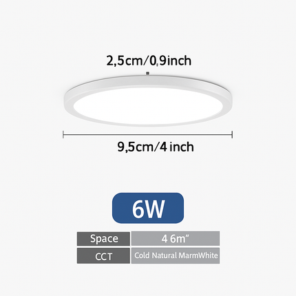 Plafonnier LED ultra mince rond et carré — LZ4X9T