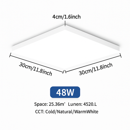 Plafonnier LED ultra mince rond et carré — LZ4X9T