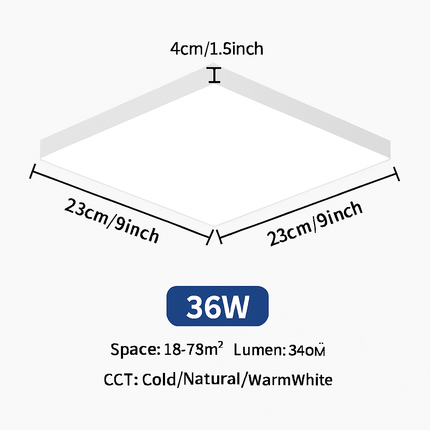 Plafonnier LED ultra mince rond et carré — LZ4X9T
