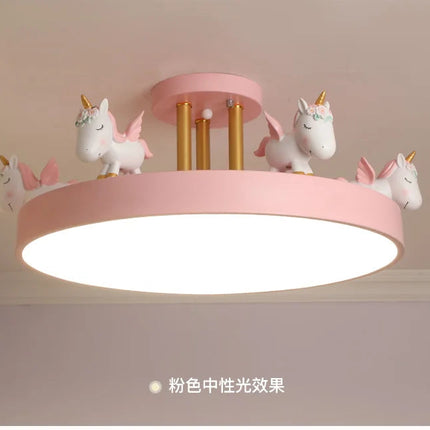 Plafonnier licorne en résine pour décoration lumineuse enfant — LZ4X9T