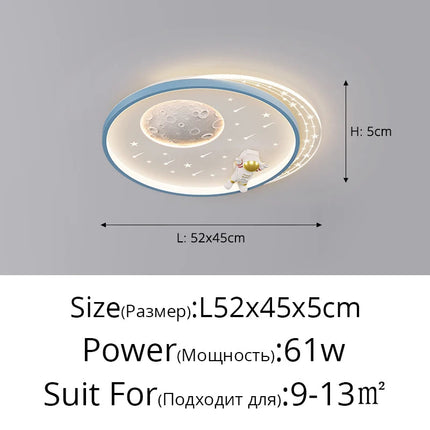 Plafonnier lunaire minimaliste anti-éblouissement pour chambre d’enfants — LZ4X9T