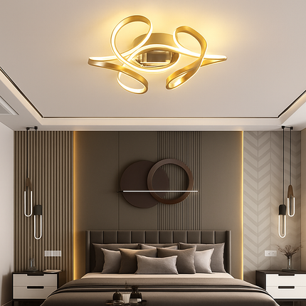 Plafonnier moderne avec ventilateur silencieux et éclairage intégré — LZ4QJ7M