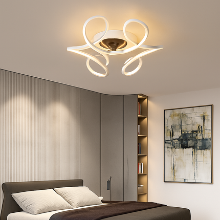 Plafonnier moderne avec ventilateur silencieux et éclairage intégré — LZ4QJ7M