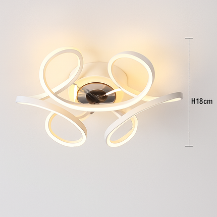 Plafonnier moderne avec ventilateur silencieux et éclairage intégré — LZ4QJ7M