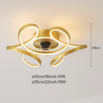 Plafonnier moderne avec ventilateur silencieux et éclairage intégré — LZ4QJ7M