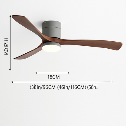 Plafonnier moderne avec ventilateur et lumière intégrée télécommandée — LZ4X9T2