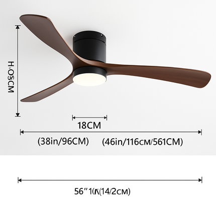 Plafonnier moderne avec ventilateur et lumière intégrée télécommandée — LZ4X9T2