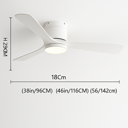 Plafonnier moderne avec ventilateur et lumière intégrée télécommandée — LZ4X9T2