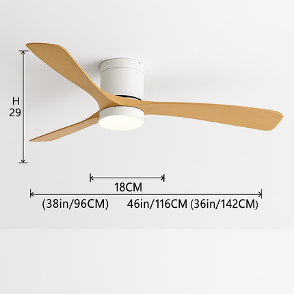 Plafonnier moderne avec ventilateur et lumière intégrée télécommandée — LZ4X9T2