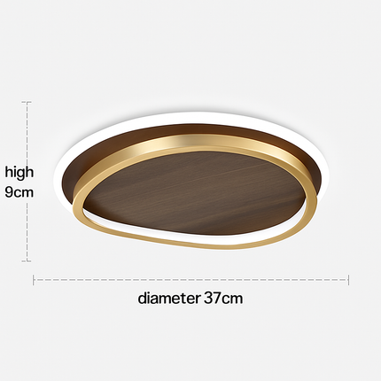 Plafonnier LED moderne couleur noyer pour intérieur maison — LZ4X9T2