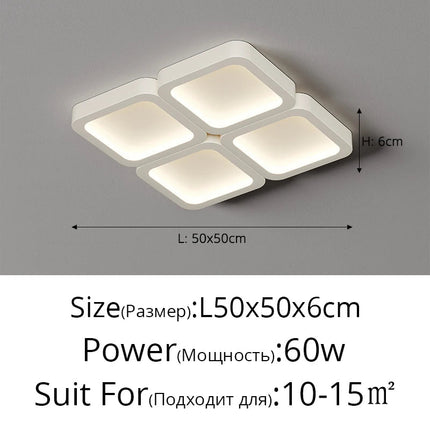Plafonnier géométrique moderne avec protection oculaire intelligente — LZ4X9T