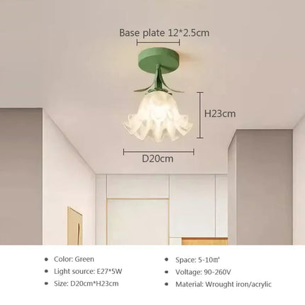 Plafonnier moderne au design élégant motif floral pour intérieur — LZ4X9T