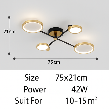 Plafonnier LED moderne en aluminium pour intérieur — LZ4X9P2