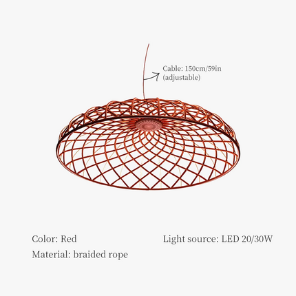 Plafonnier moderne en corde tressée pour intérieur — LZ4X9P2