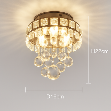 Plafonnier LED suspendu en cristal finition chrome — LZ4X9JQ