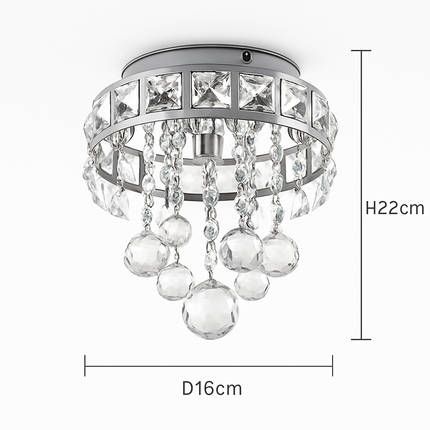 Plafonnier LED suspendu en cristal finition chrome — LZ4X9JQ