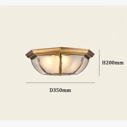 Plafonnier moderne en cuivre pour éclairage élégant — LZ4X9T2