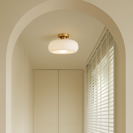 Plafonnier moderne en fer et verre pour intérieur élégant — LZ4X9D