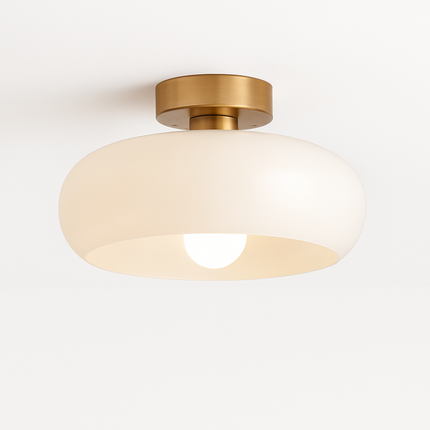 Plafonnier moderne en fer et verre pour intérieur élégant — LZ4X9D