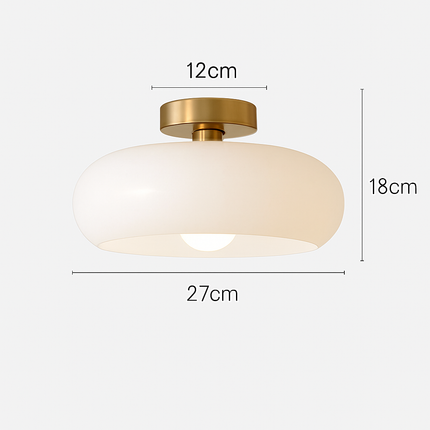 Plafonnier moderne en fer et verre pour intérieur élégant — LZ4X9D
