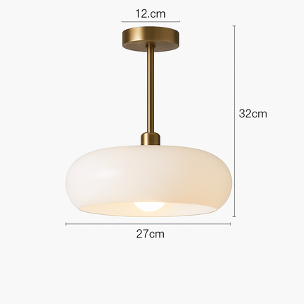 Plafonnier moderne en fer et verre pour intérieur élégant — LZ4X9D