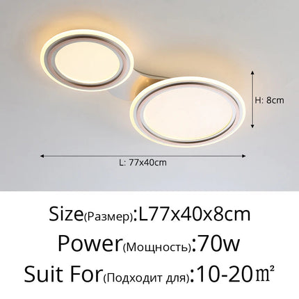 Plafonnier moderne en métal pour intérieur élégant et créatif — LZ4QX9