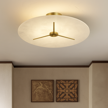 Plafonnier moderne en marbre et cuivre pour intérieur raffiné — LZ4X9Q2