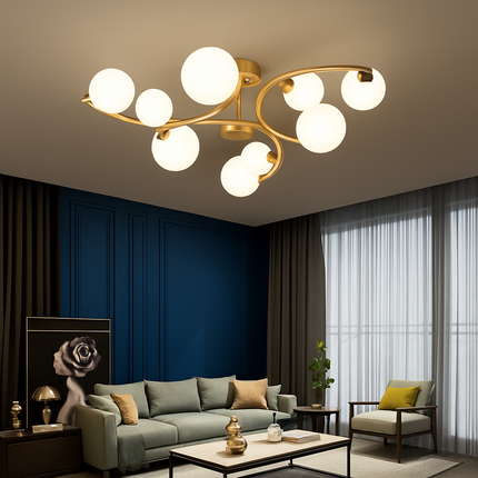 Plafonnier design en verre pour intérieur moderne et élégant — LZ4XJ9