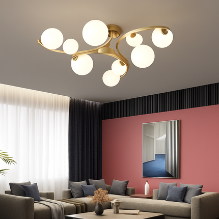 Plafonnier design en verre pour intérieur moderne et élégant — LZ4XJ9