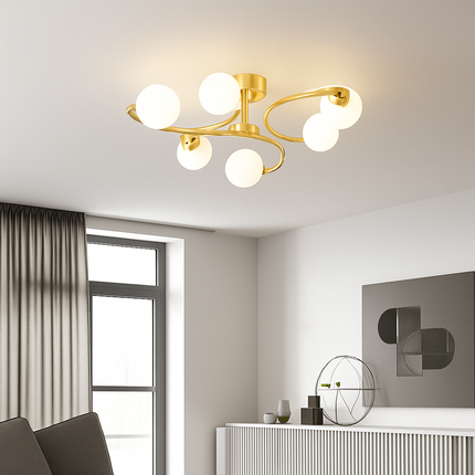 Plafonnier design en verre pour intérieur moderne et élégant — LZ4XJ9
