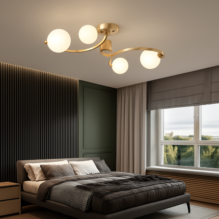 Plafonnier design en verre pour intérieur moderne et élégant — LZ4XJ9