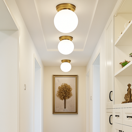 Plafonnier en verre au design moderne pour un éclairage raffiné — LZ4B7XQ
